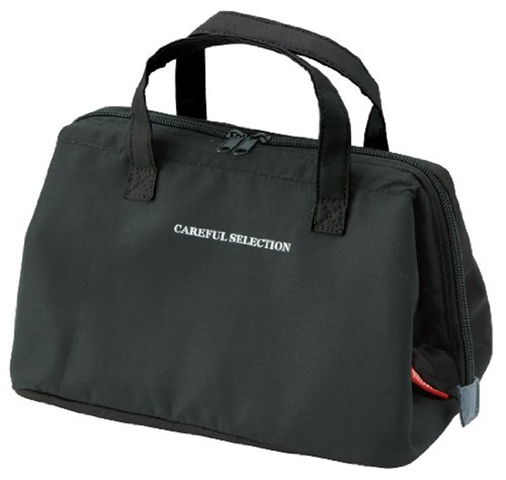 がま口型ランチバッグ2段L （ブラック） ケアフルセレクション KGA2 お弁当袋、ランチバッグ（子ども用）の商品画像