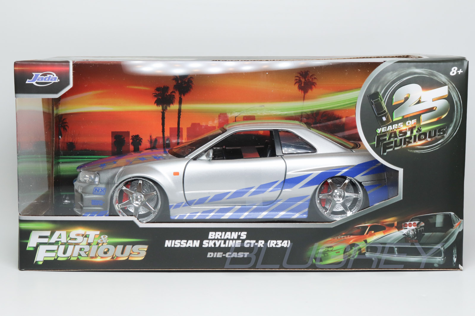 １／２４ スカイライン GTR 銀色 ジャンク ジャダトイズ F＆F ニッサン スカイライン GT-R BNR34 シルバー