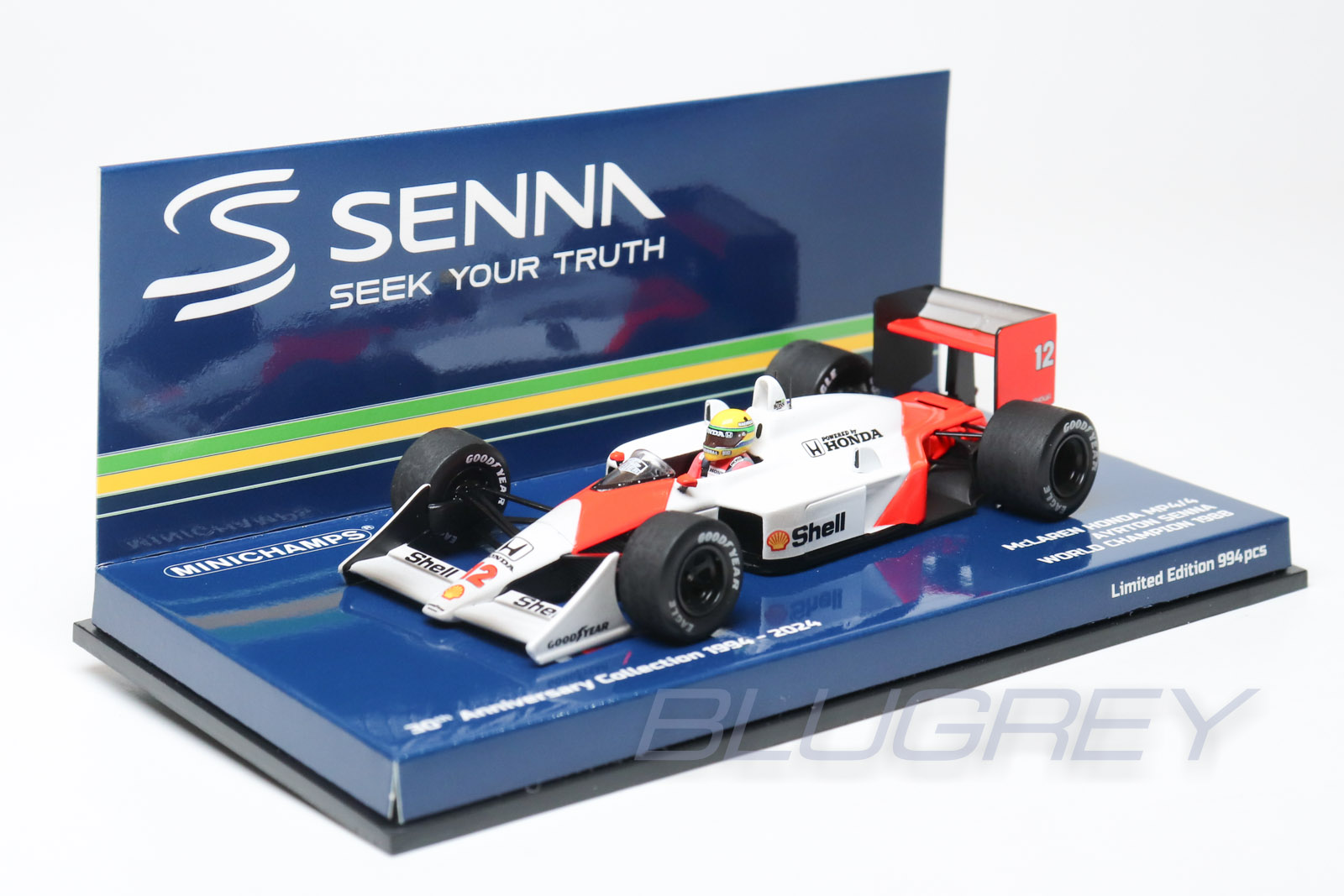 ミニチャンプス マクラーレン ホンダ MP4/4 1988 #12 A.セナ Minichamps McLaren Honda MP4/4 #12 A. Senna World Champion