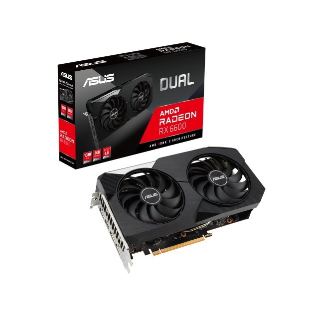 ASUS DUAL-RX6600-8G ［ASUS Dual Radeon RX 6600 8GB GDDR6］ グラフィックボード、ビデオカードの商品画像