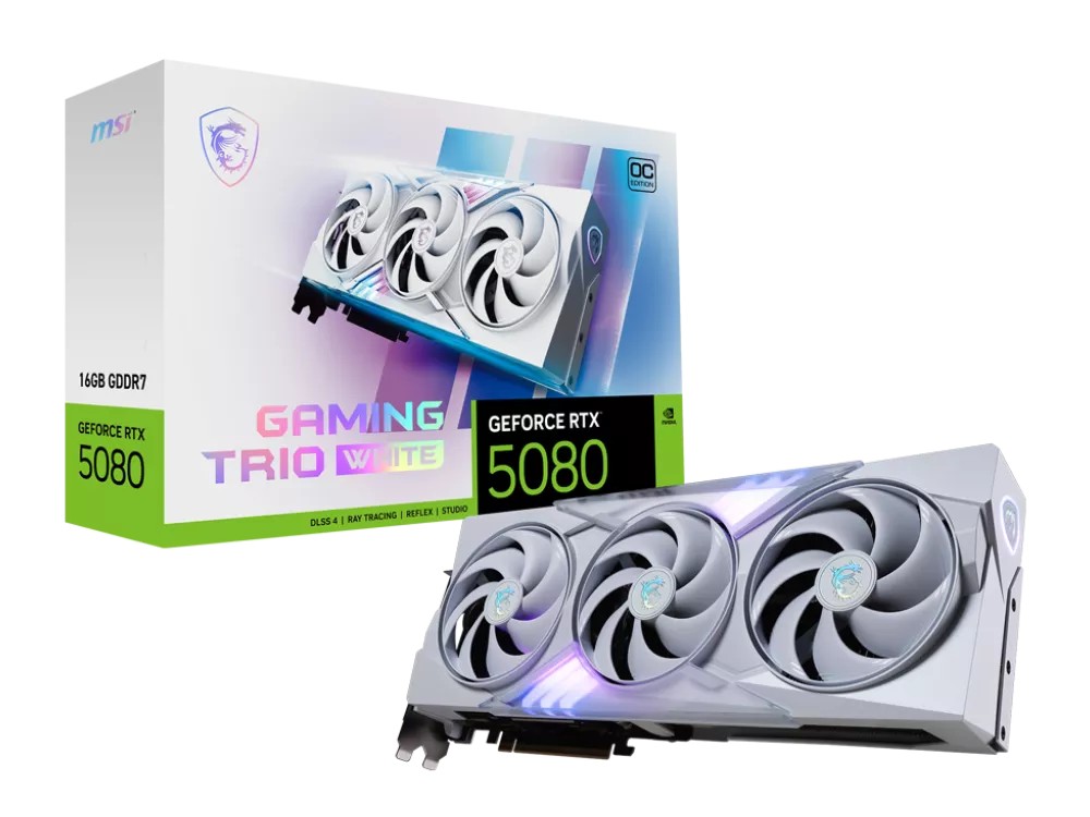 G5080-16GTCW ［GeForce RTX 5080 16G GAMING TRIO OC WHITE］の商品画像