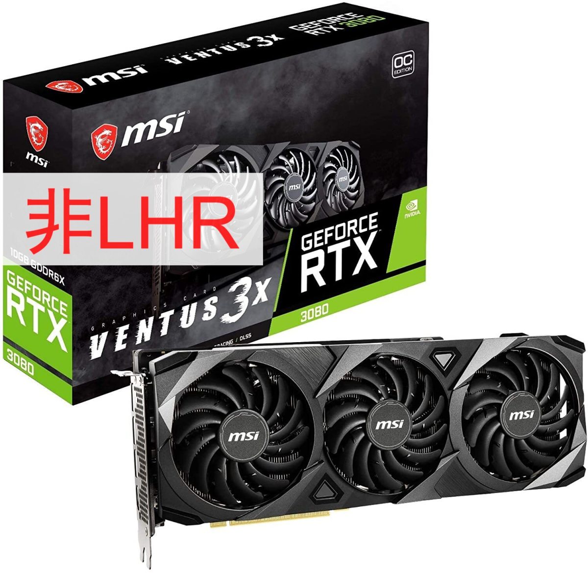 MSI GeForce RTX 3080 VENTUS 3X 10G OC グラフィックボード、ビデオカードの商品画像