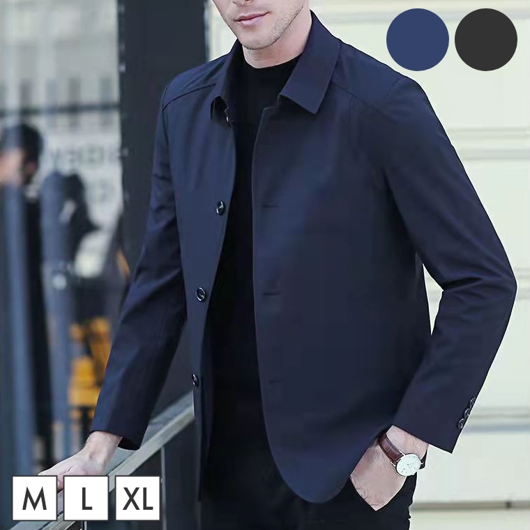  жакет мужской бизнес длинный рукав свет внешний осень-зима весна темно-синий черный чёрный coats -tsu большой размер темно-синий tailored jacket выполненный в строгом стиле ходить на работу 