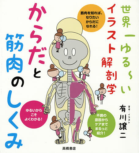 からだと筋肉のしくみ　世界一ゆる～いイラスト解剖学 （世界一ゆる～いイラスト解剖学） 有川譲二／著・イラストの商品画像