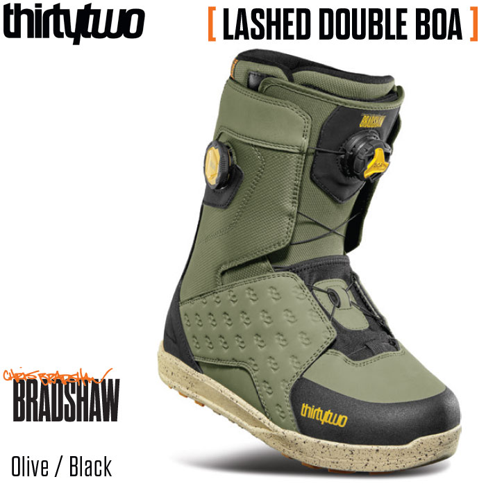  предварительный заказ 25-26 thirtytwo LASHED DOUBLE BOA BRADSHAW '25 сноуборд ботинки sa- чай two lasido двойной bo Abu Lad шоу OLIVE/BLACK Япония стандартный товар 