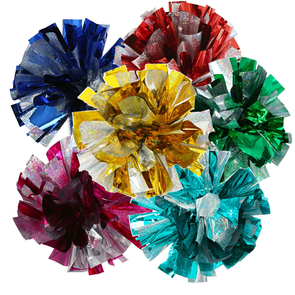  Cheer pompon конечный продукт резина есть 50mm×34cm тент грамм двухцветный ( одного цвета 2 штук ) металлик pompon