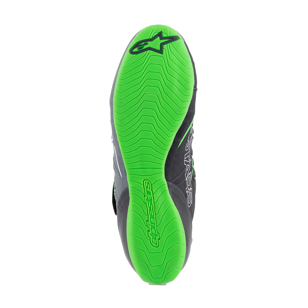 alpinestars( Alpine Stars ) Cart обувь TECH-1 KX V2 SHOES ( размер USD: 6) 1116 BLACK DARK GRAY GREEN FLUO