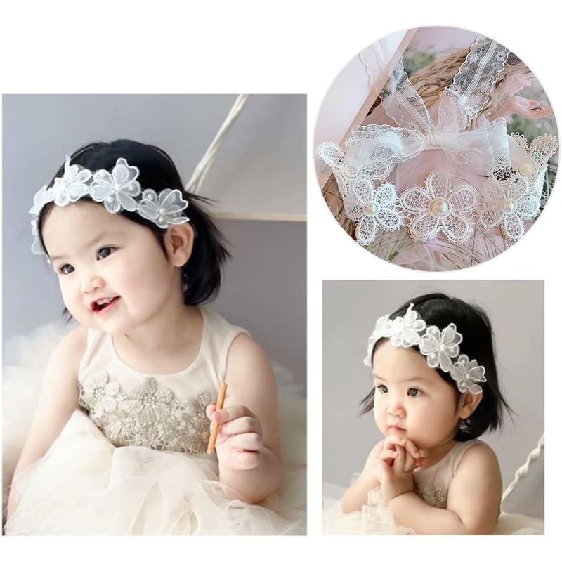  baby hair band 4 pcs insertion . baby hair accessory child girl hair ornament race lovely stylish baby head band gum band .
