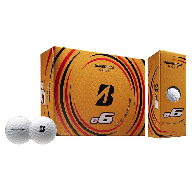 ブリヂストンスポーツ ブリヂストン e6 （ホワイト） USモデル 2021年モデル 1ダース BRIDGESTONE GOLF eシリーズ（ブリヂストンゴルフ） ゴルフボールの商品画像