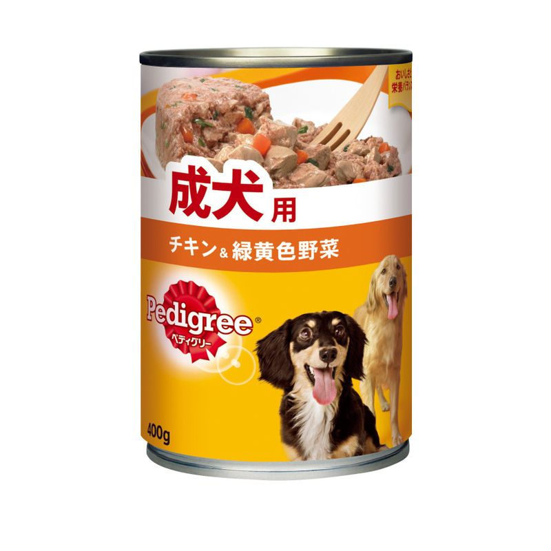 マースジャパン ペディグリー 成犬用 チキン＆緑黄色野菜 400g×24 ドッグフード ウエットフードの商品画像