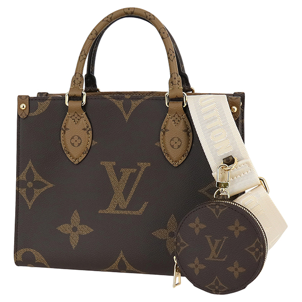 LOUIS VUITTON モノグラム・アンプラント オンザゴー PM M46833 （ラテ ホワイト / キャンディ ブルー） オンザゴー（LOUIS VUITTON） レディーストートバッグの商品画像