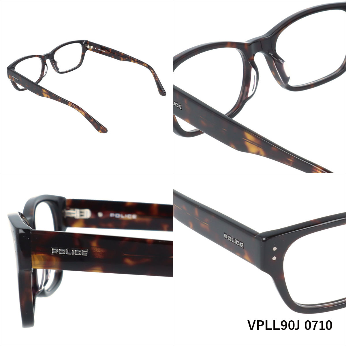  domestic regular goods Police glasses frame date times attaching times entering . close both for Asian Fit POLICE VPLL90J 54 square type unisex men's lady's 