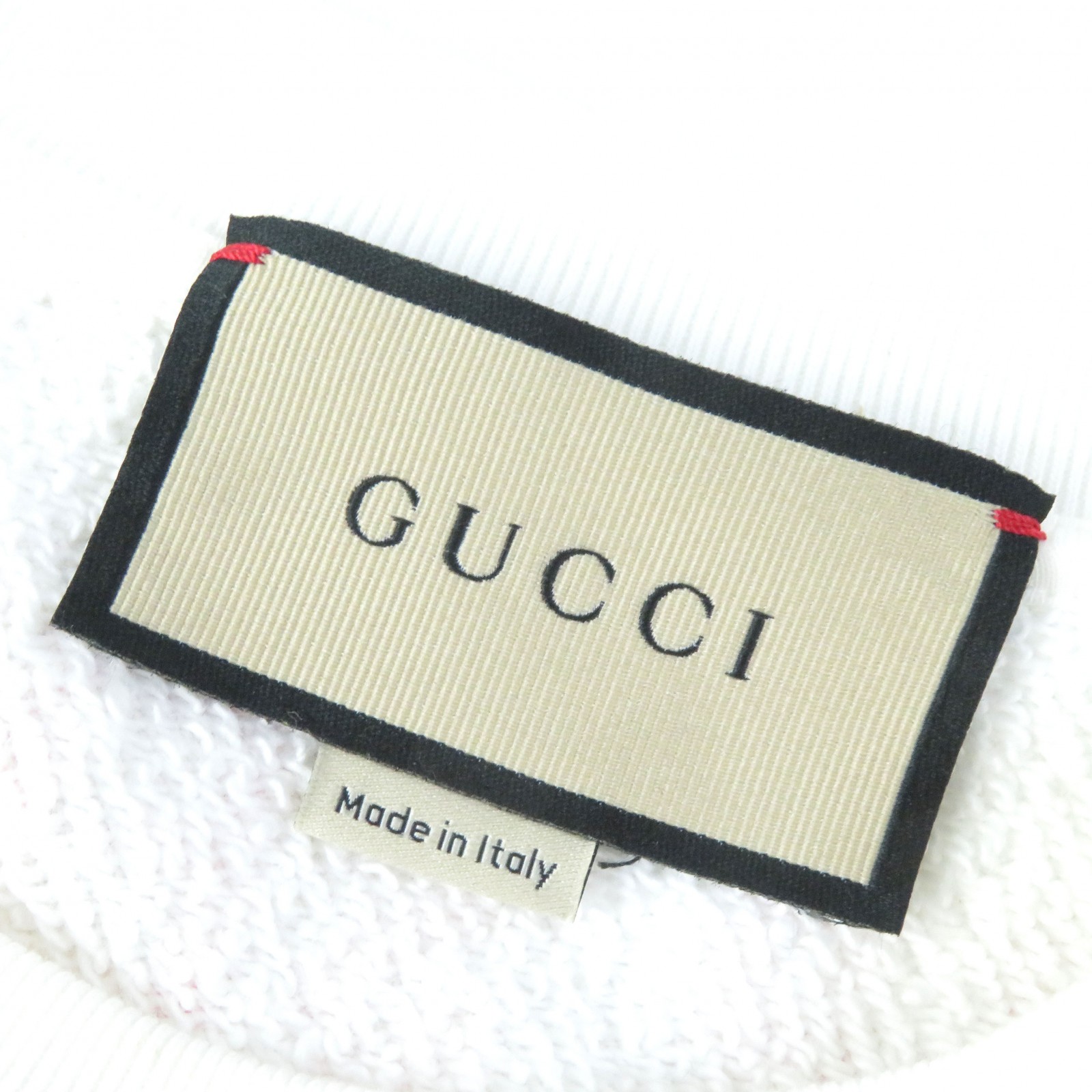  превосходный товар ^GUCCI Gucci 688219 хлопок JEAN HARLOW длинный рукав спортивная фуфайка футболка белый розовый S Италия производства стандартный товар женский 