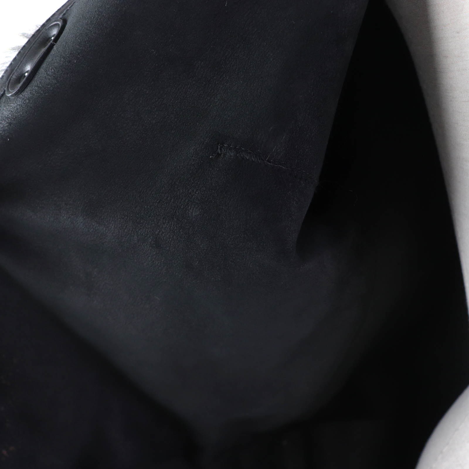  превосходный товар *COACH Coach кожа используя no color карман есть мутоновое пальто оттенок коричневого XS( Япония M размер соответствует ) USA производства стандартный товар женский 