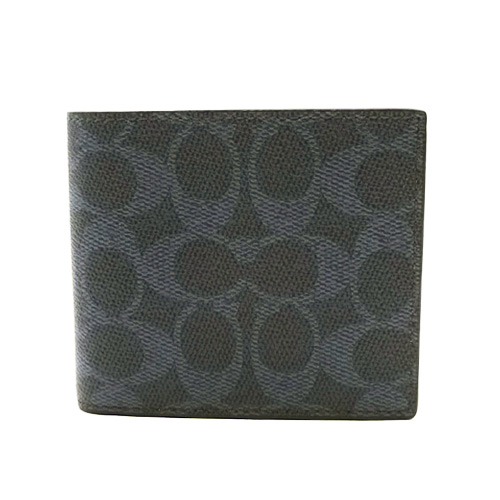COACH シグネチャー コイン ウォレット F75006 CQ/BK （チャコール