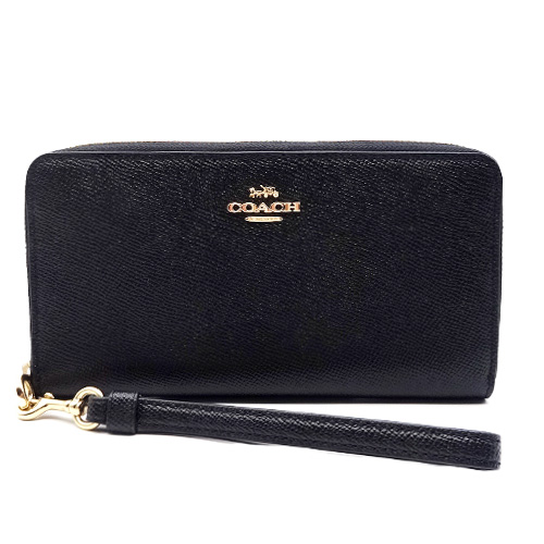 COACH ロング ジップ アラウンド ウォレット C3441 IMBLK（ブラック/ゴールド金具）の商品画像