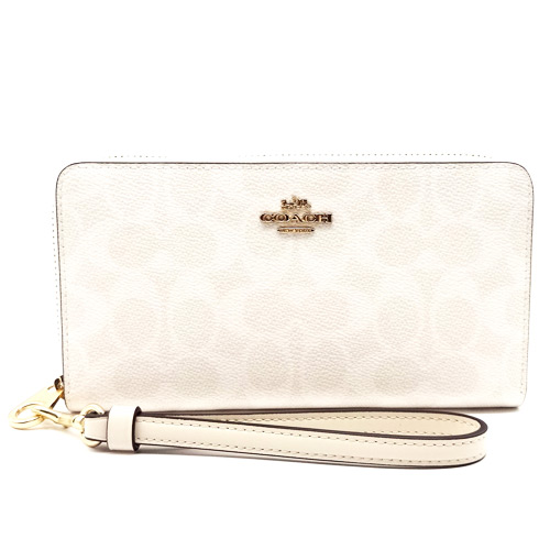 COACH ロング ジップ アラウンド ウォレット・シグネチャー キャンバス CW778 IMXU5（ホワイト/チョーク）の商品画像