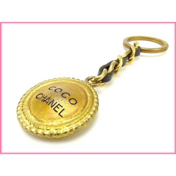  Chanel key holder lady's Vintage Gold used 