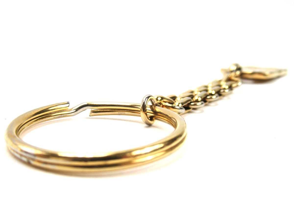  Chanel key holder key ring lady's men's plate Gold used 