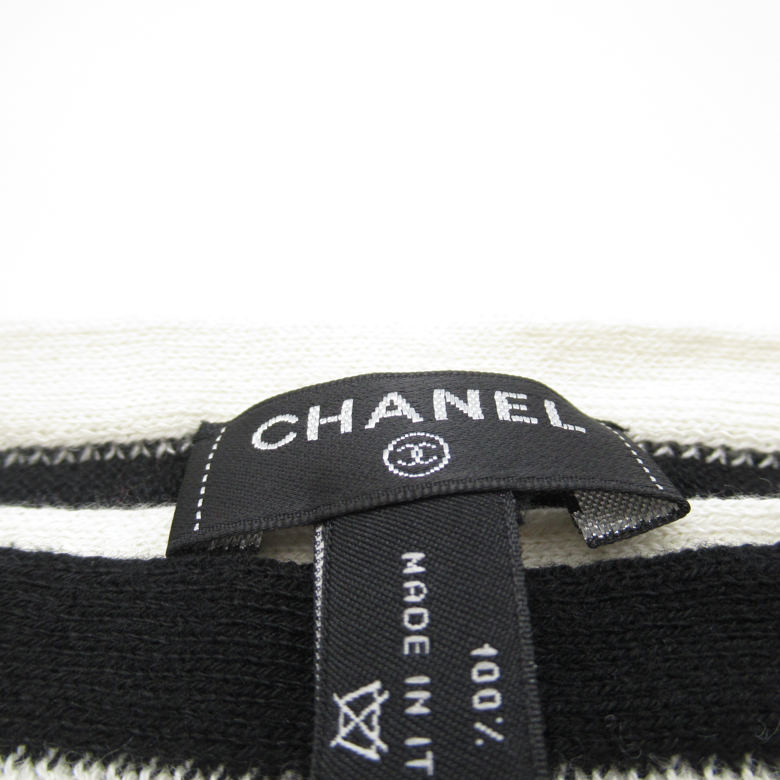 CHANEL Chanel шаль шаль оттенок черного хлопок б/у женский 