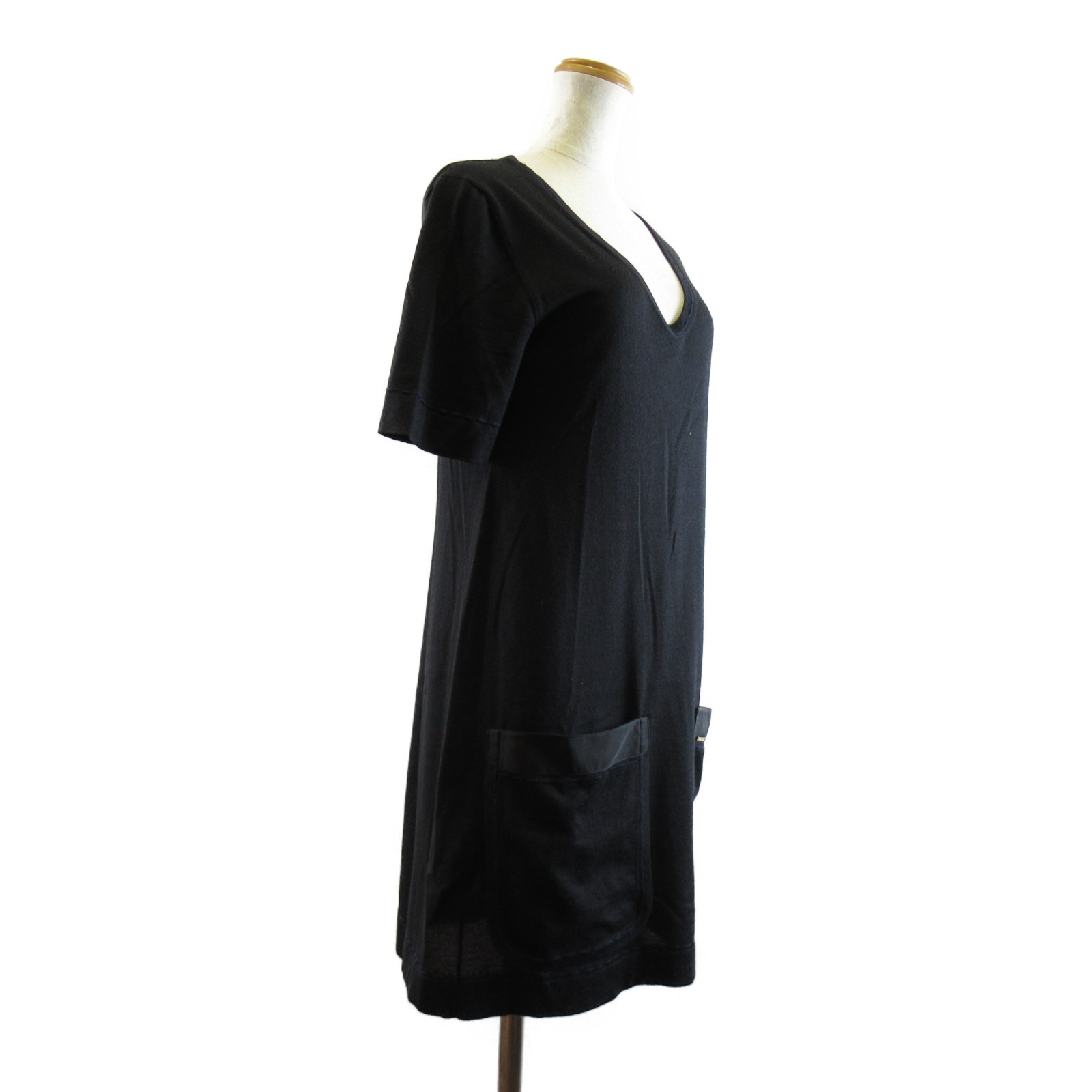 LOUIS VUITTON Louis * Vuitton tunic tunic black group wool used lady's 