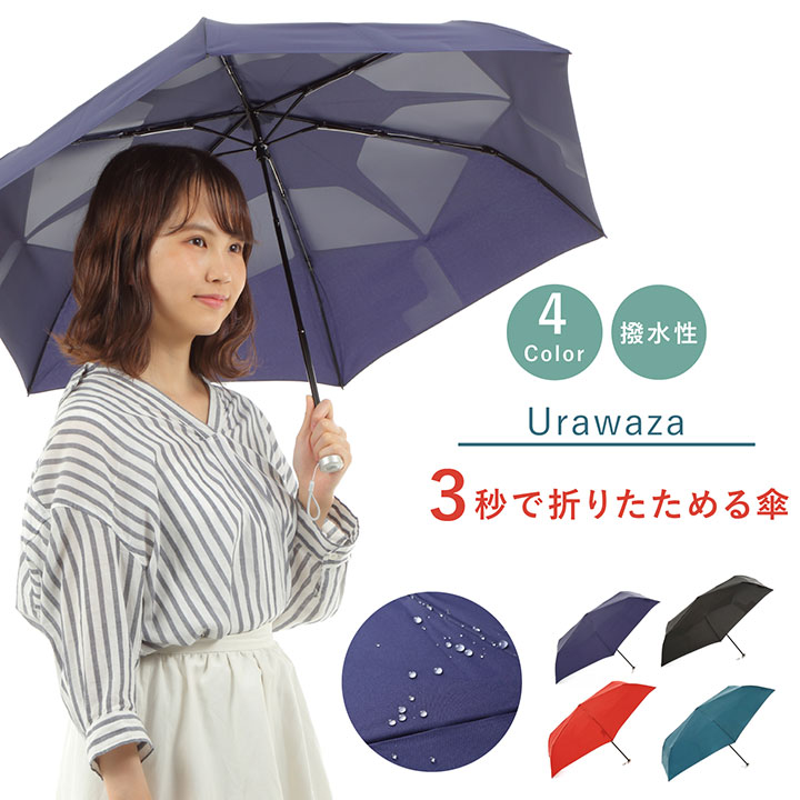 urawaza Solid Light 31-230-10083-02-74（ネイビーブルー） レディース晴雨兼用傘の商品画像