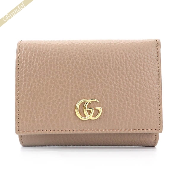 GUCCI Petite Marmont Mini Wallet 474746 CAO0G 5729 （NudeBeige/Gold） レディース二つ折り財布の商品画像