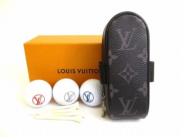  Louis Vuitton LOUIS VUITTON monogram Eclipse set Golf * Andrew s golf ball case men's [ unused storage goods ]