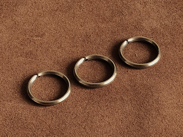3 piece set brass made two -ply ring ( diameter 20mm) Gold double ring : custom parts key holder key ring two -ply can raw materials brass 