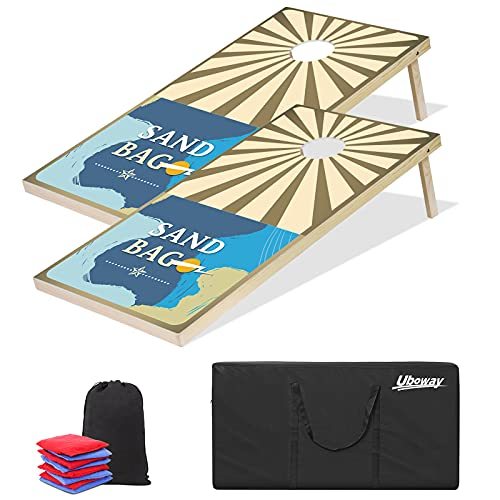 祝開店 大放出セール開催中 アメリカからの輸入商品をメインに扱っています Uboway コーンホール デカール 4フィートx2フィート ビーンバッグ8個 キャリーケース 2パック 木製コーンホールボードセット 規定サイズ 子供部屋家具 Knowledge21 Com