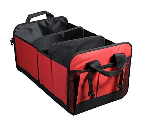 送料込 折りたたみ式 車用トランクストレージオーガナイザーボックス Vvivid アメリカからの輸入商品をメインに扱っています 頑丈 ナイロン レッド ラージ ラウンド用品 アクセサリー Oyostate Gov Ng