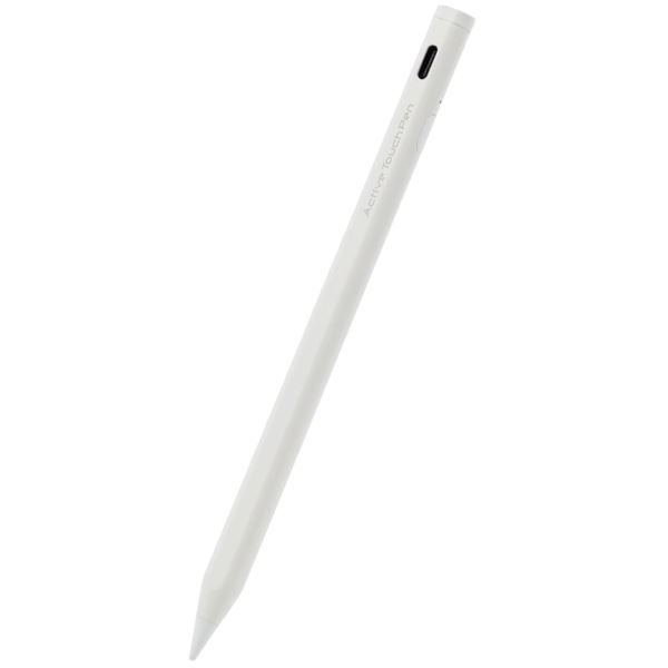 ELECOM 充電式アクティブタッチペン P-TPACSTAP02WH （ホワイト） スマホ、タブレット用タッチペンの商品画像