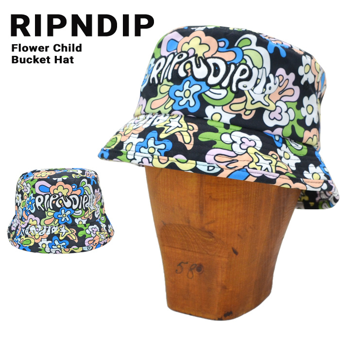 RIPNDIP リップンディップ ハット FLOWER CHILD BUCKET HAT バケットハット 帽子 RND6091  単品購入の場合はネコポス便発送