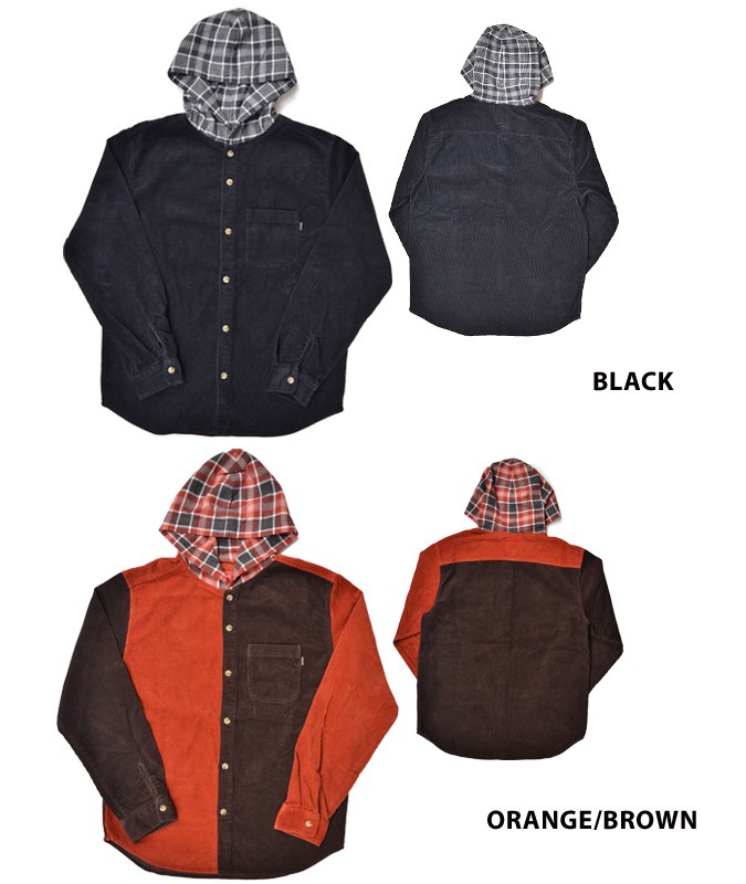 Supreme hooded color hotsell blocked corduroy shirt