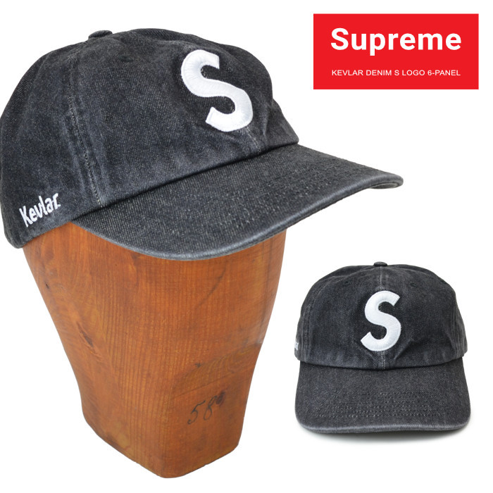 Supreme シュプリーム キャップ KEVLAR DENIM S LOGO 6-PANEL CAP 6パネルキャップ 帽子  ストラップバックキャップ SUPREME 22SS