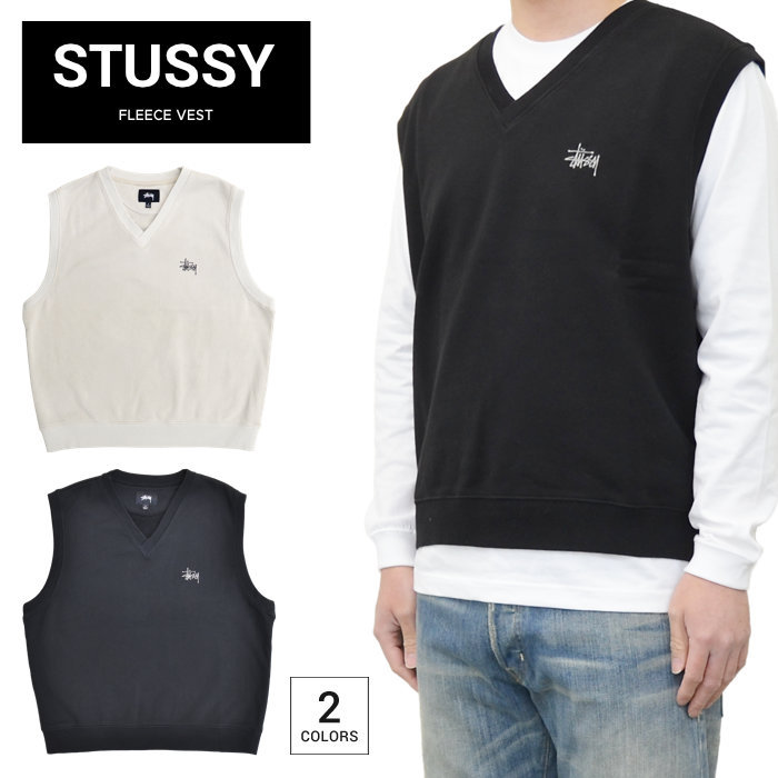 STUSSY ステューシー ベスト FLEECE VEST フリースベスト スウェット