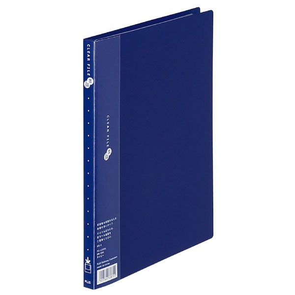 プラス クリアーファイル 20P B5S ネイビー FC-132EL NV (63-1613-43)の商品画像