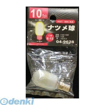 OHM ナツメ電球 フロスト 100-110V 10W T20形 E12口金 LB-T0210-F 白熱電球の商品画像