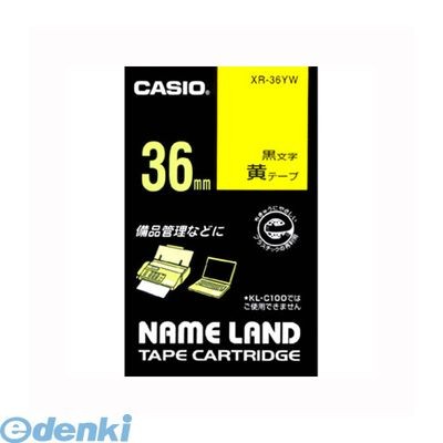 CASIO ネームランド スタンダードテープ XR-36YW 36mm（黄・黒文字）×1個 ラベルライター ネームランド ラベルプリンター、ラベルライターの商品画像