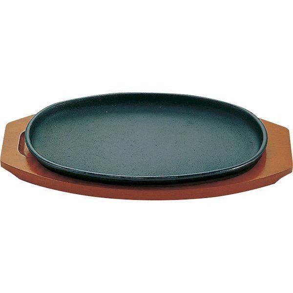 トキワ鉄器 ステーキ皿（木台タイプ） 小判 大 301の商品画像