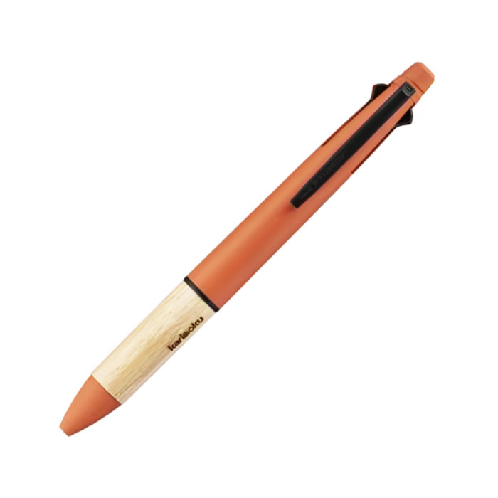 三菱鉛筆 ジェットストリーム×karimoku 多機能ペン 4＆1 サンセットオレンジ（黒・赤・青・緑）0.5mm MSXE5KF05.4