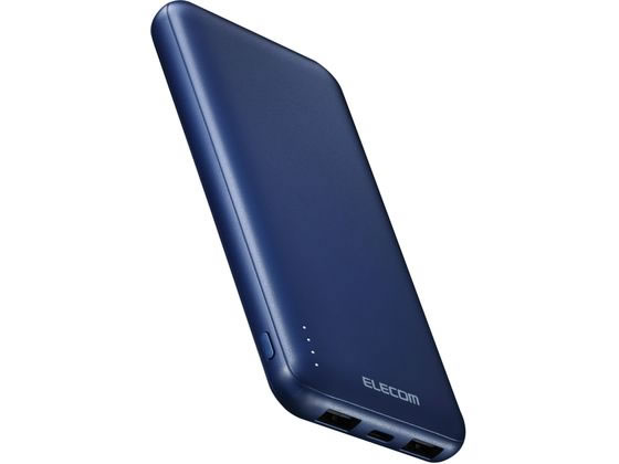 エレコム 薄型コンパクトモバイルバッテリー (10000mAh) ブルー DE-C66-10000BUの商品画像