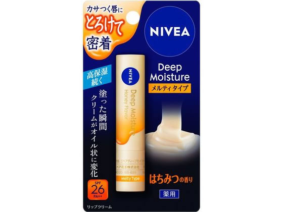 NIVEA ニベア ディープモイスチャーリップ メルティタイプ はちみつ 2.2g×1（医薬部外品） リップケア、リップクリームの商品画像