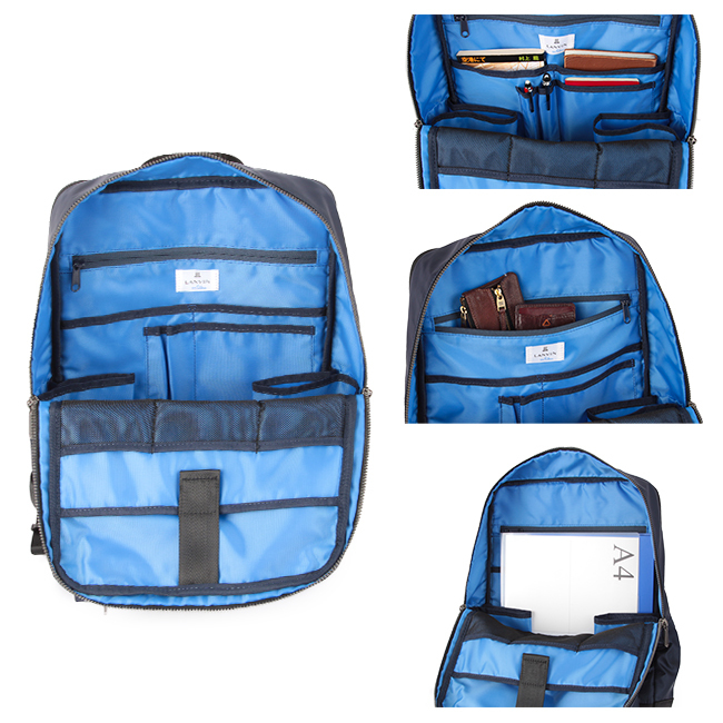 代引き手数料無料 A4 レディース メンズ ビジネスリュック リュック カード16倍 9 30限定 ランバンオンブルー Lanvin 543701 タフタ Bleu En Kimbocare Com