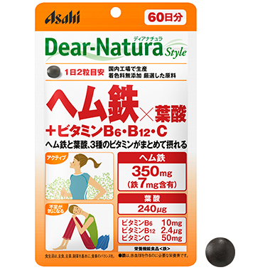 [3 piece set ] Asahi ti hole chula heme iron × folic acid + vitamin B6*B12*C 120 bead go in (60 day minute )