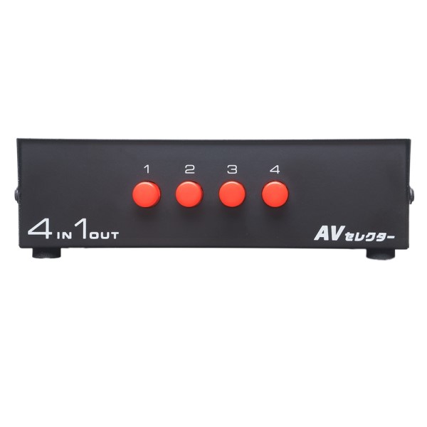miyosiAV selector 4 input 1 output black video 4 port RCS-01BK AV cable video cable switch 