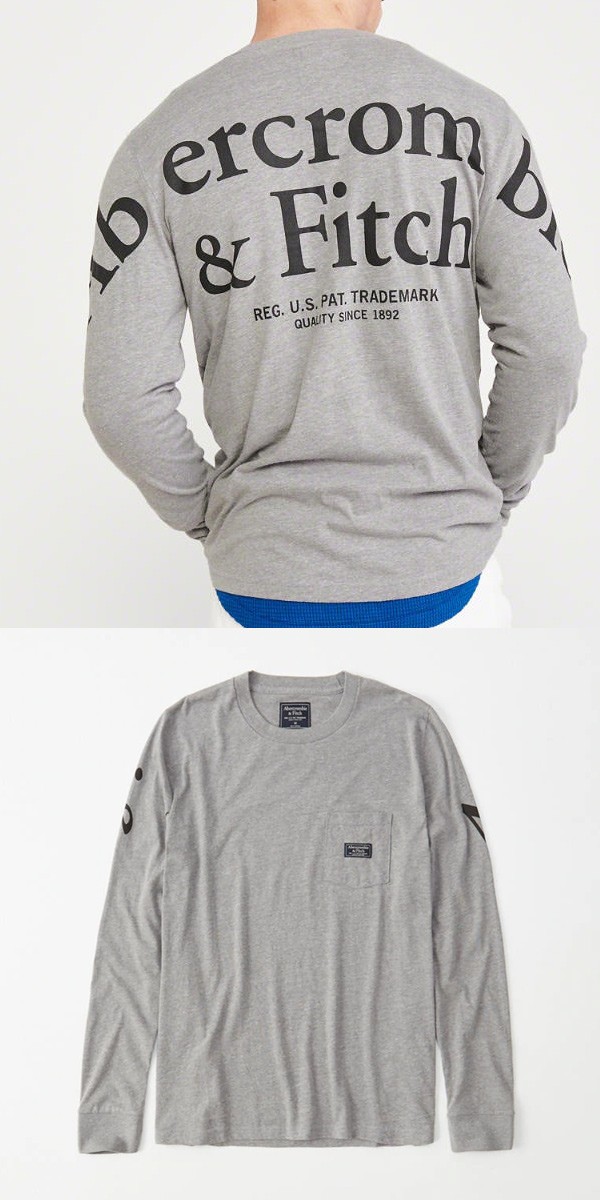 Tシャツ メンズ Abercrombie Amp Fitch 長袖tシャツ 人気商品 カジュアル 正規品 アバクロンビーアンドフィッチ ブランド