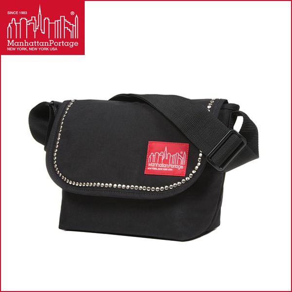 数量限定価格 Nylon Studded Messenger バッグ メッセンジャー Portageマンハッタンポーテージ Manhattan Sm スタッズ1605 Jr Studs Jr Bag バッグ