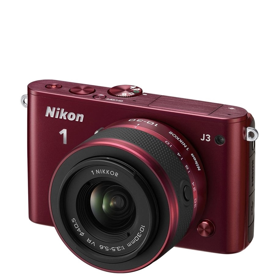 ニコン ニコンワン Nikon 1 J3 標準ズームレンズキット（レッド） ミラーレス一眼カメラの商品画像