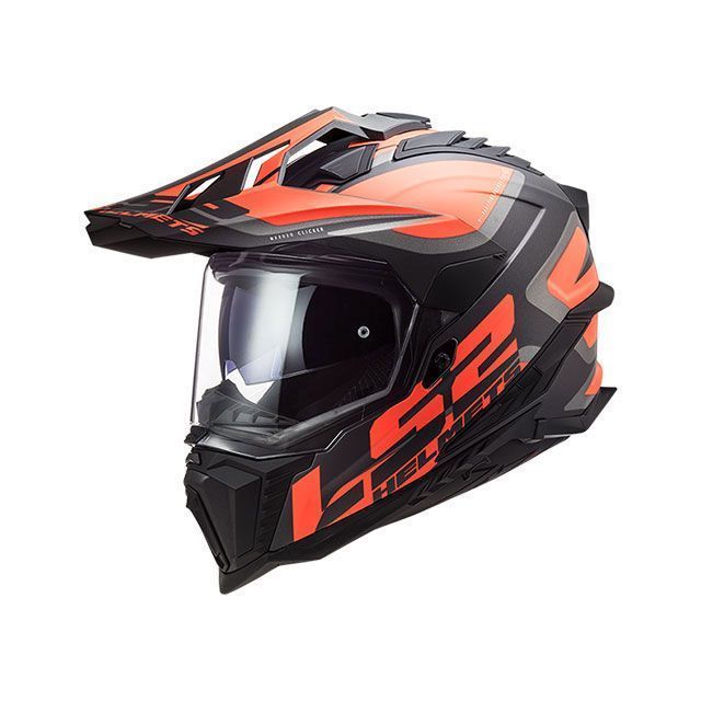 LS2 HELMETS EXPLORER F Mサイズ（57-58cm） マットブラックオレンジ バイク用　オフロードヘルメットの商品画像